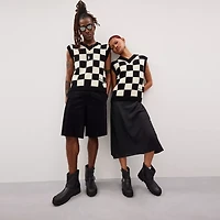 Sweater Vest With Checkerboard Pattern