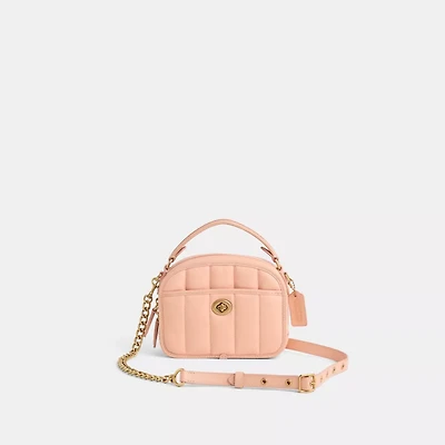 Restored Lunchbox Top Handle Bag With Quilting