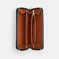 Disney X Coach Essential Accordion Zip Wallet In Regenerative Leather With Mickey Mouse