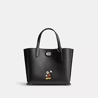 Disney X Coach Willow Tote Bag 24 With Mickey Mouse