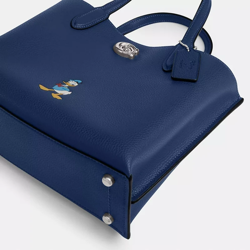 Disney X Coach Willow Tote Bag 24 With Donald Duck