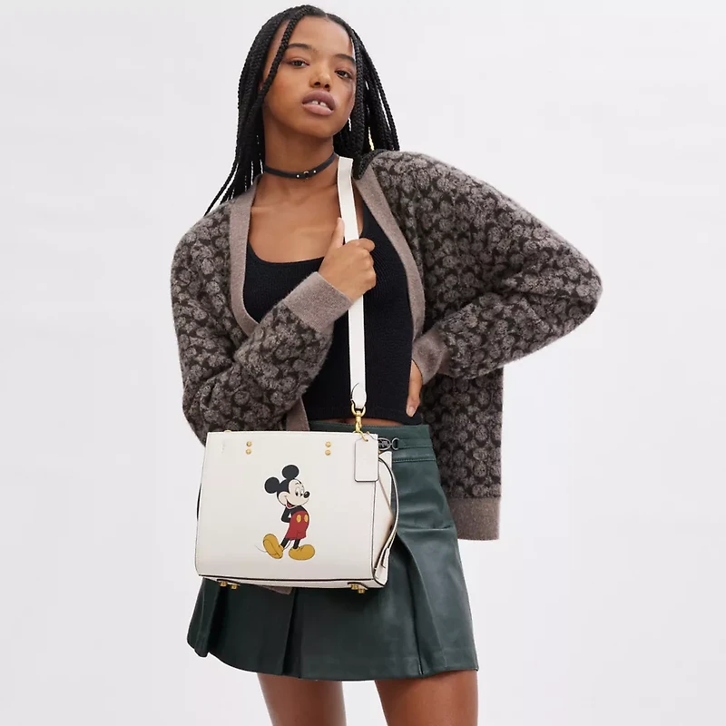 Disney X Coach Rogue Bag 25 With Mickey Mouse