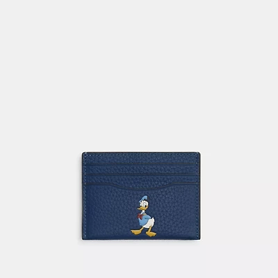 Disney X Coach Card Case Regenerative Leather With Motif