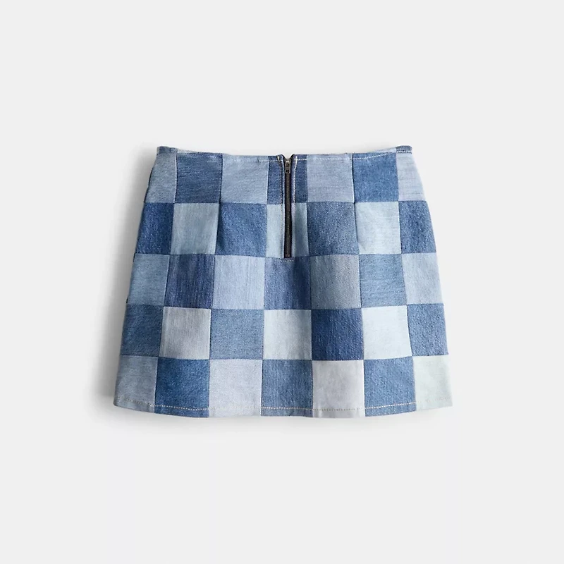 Mini Skirt With Checkerboard Pattern