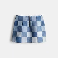 Mini Skirt With Checkerboard Pattern