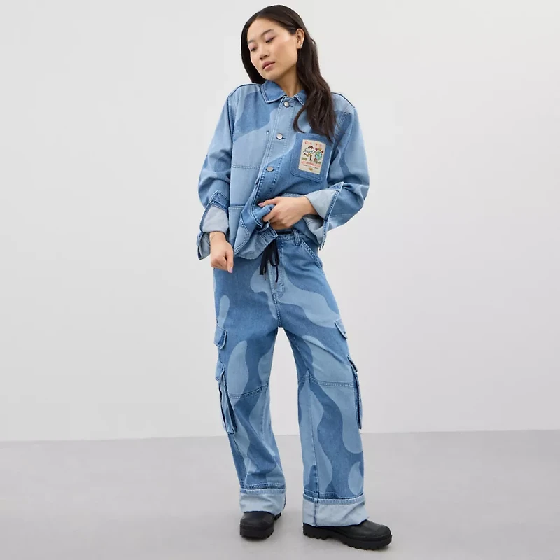 Jean Jacket In Wavy Wash