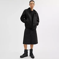 Reversible Leather Jacket Recycled Polyester