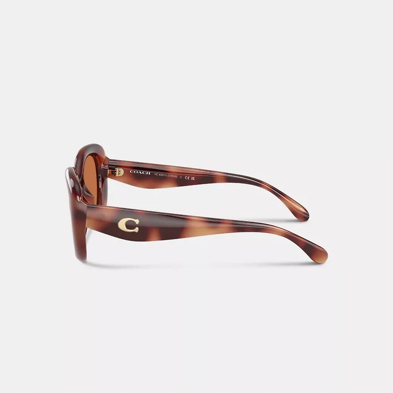 C Hardware Round Sunglasses
