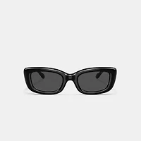 C Hardware Narrow Rectangle Sunglasses