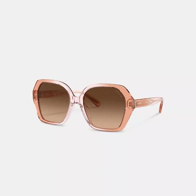 Signature Ombré Geometric Square Sunglasses