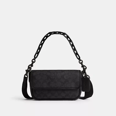Charter Flap Crossbody Bag 18 Signature Canvas