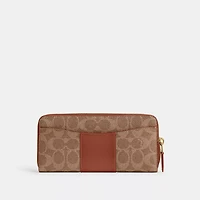 Essential Slim Accordion Zip Wallet In Signature Canvas