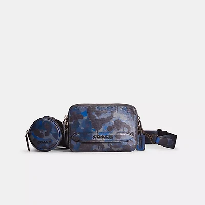 Restored Charter Crossbody With Hybrid Pouch With Camo Print