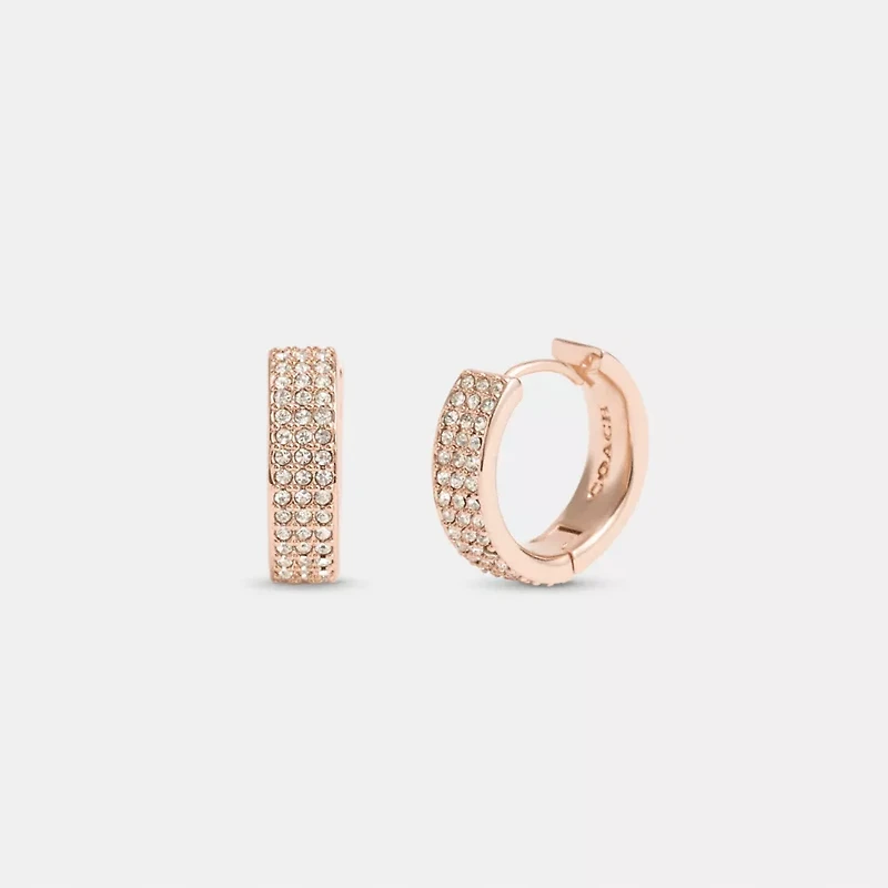 Pavé Huggie Earrings