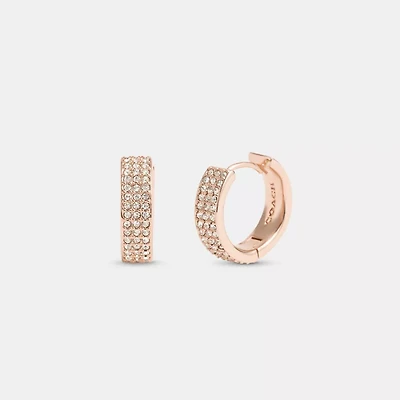 Pavé Huggie Earrings