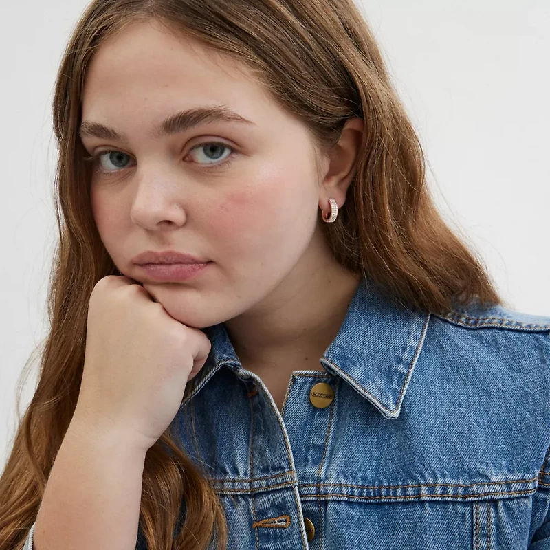 Pavé Huggie Earrings