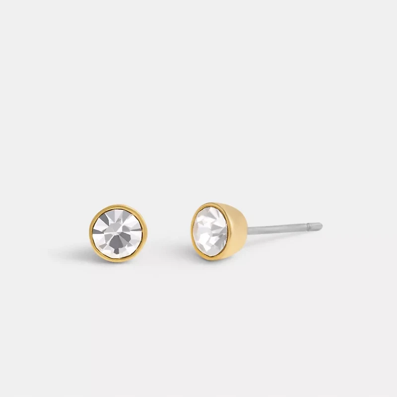 Halo Round Stud Earrings