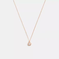 Halo Tea Rose Pendant Necklace