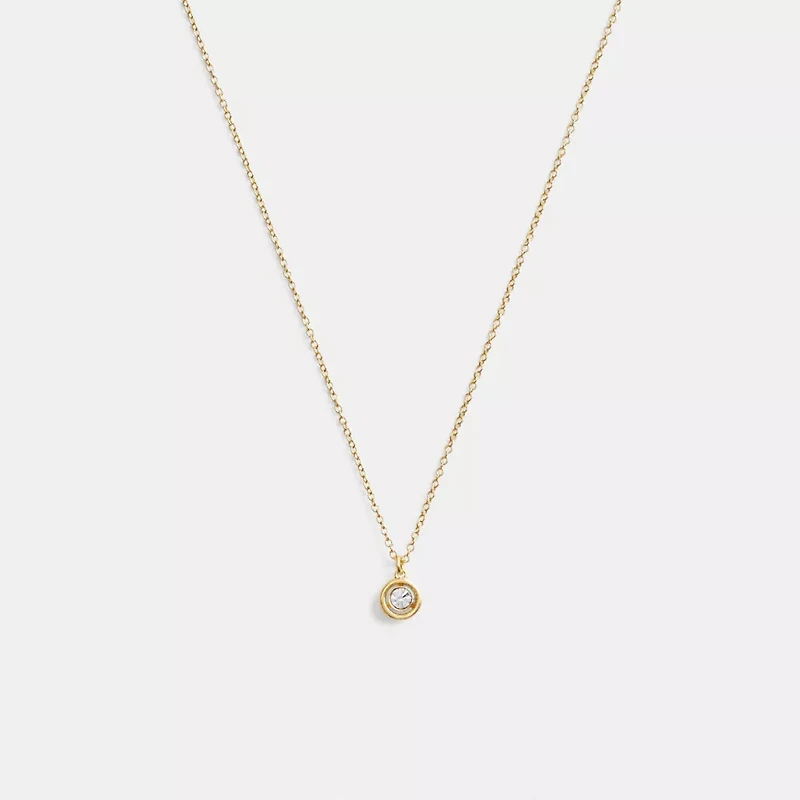 Halo Round Pendant Necklace