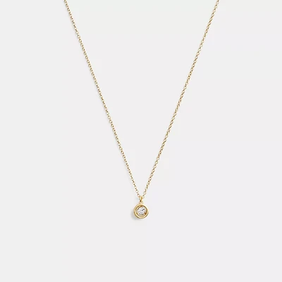 Halo Round Pendant Necklace