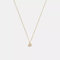 Halo Round Pendant Necklace