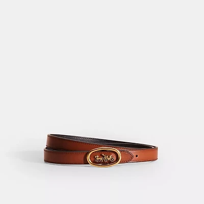Restored Horse And Carriage Buckle Reversible Belt, 20 Mm