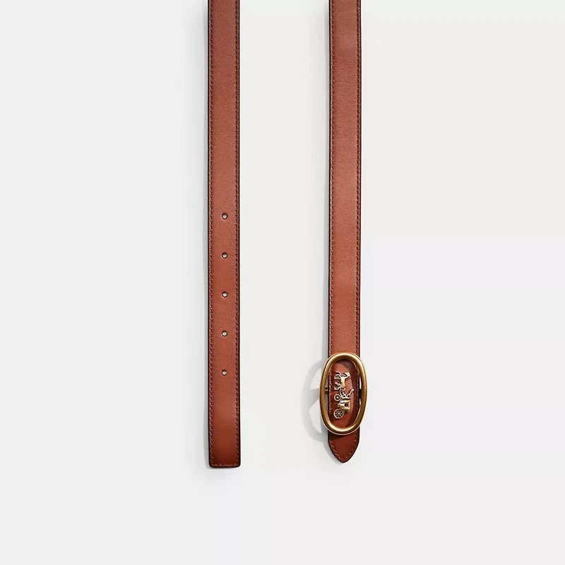 Restored Horse And Carriage Buckle Reversible Belt, 20 Mm