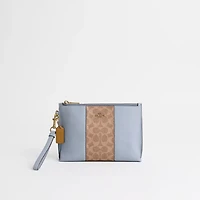 Restored Charlie Pouch In Blocked Signature Canvas