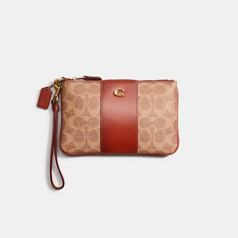 Restored Small Wristlet In Signature Canvas