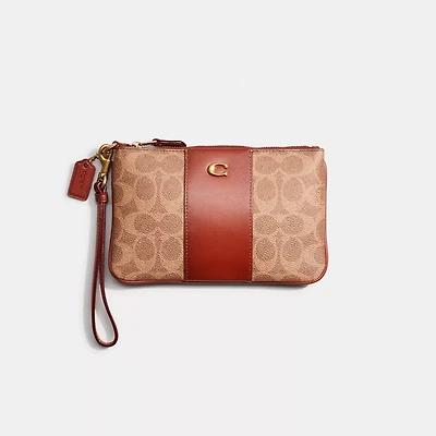 Restored Small Wristlet In Signature Canvas