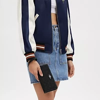 Long Zip Around Wallet In Signature Jacquard