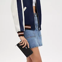 Long Zip Around Wallet In Signature Jacquard