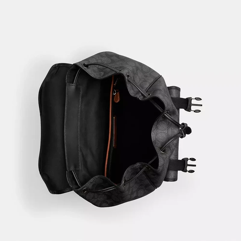 League Flap Backpack In Signature Canvas