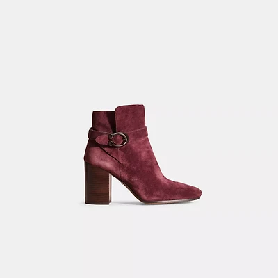 Restored Delaney Signature Buckle Heel Bootie