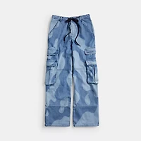 Cargo Pants With Wavy Wash