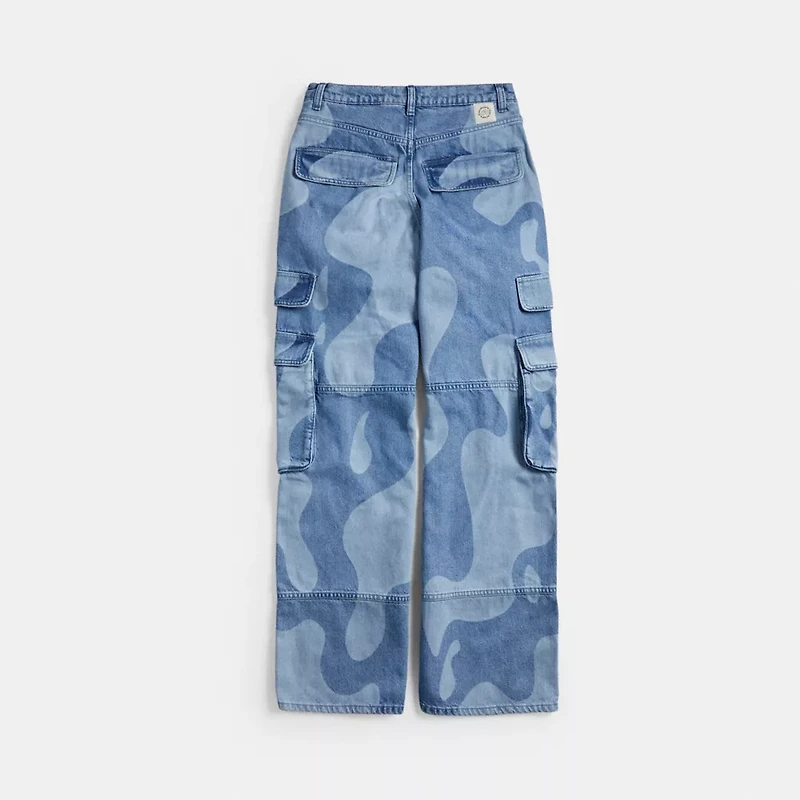 Cargo Pants With Wavy Wash