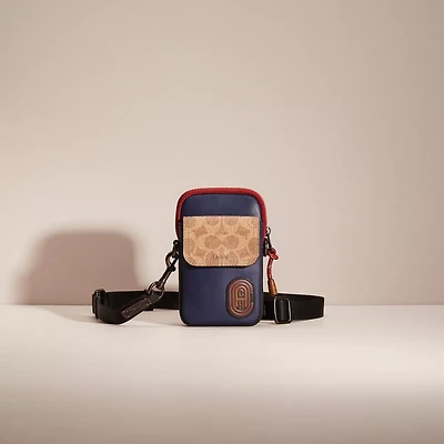 Restored Pacer Convertible Pouch In Colorblock Signature Canvas With Coach Patch
