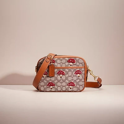 Restored Flight Bag In Signature Textile Jacquard With Mushroom Motif Embroidery