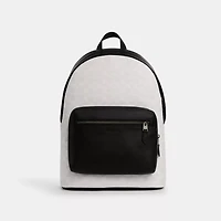 West Backpack In Signature Canvas