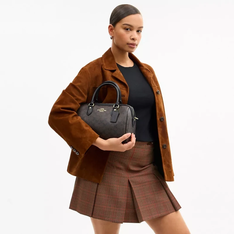 Rowan Satchel Bag Signature Canvas
