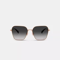 C Hardware Metal Oversized Square Sunglasses