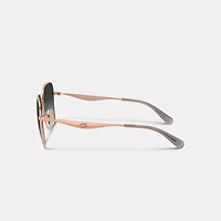 C Hardware Metal Oversized Square Sunglasses