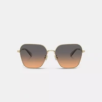 C Hardware Metal Oversized Square Sunglasses