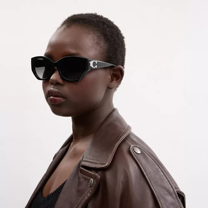 Maxi Sculpted C Oval Sunglasses