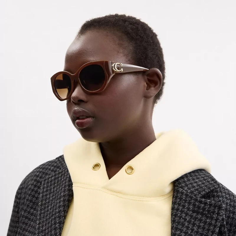 Maxi Sculpted C Oval Sunglasses