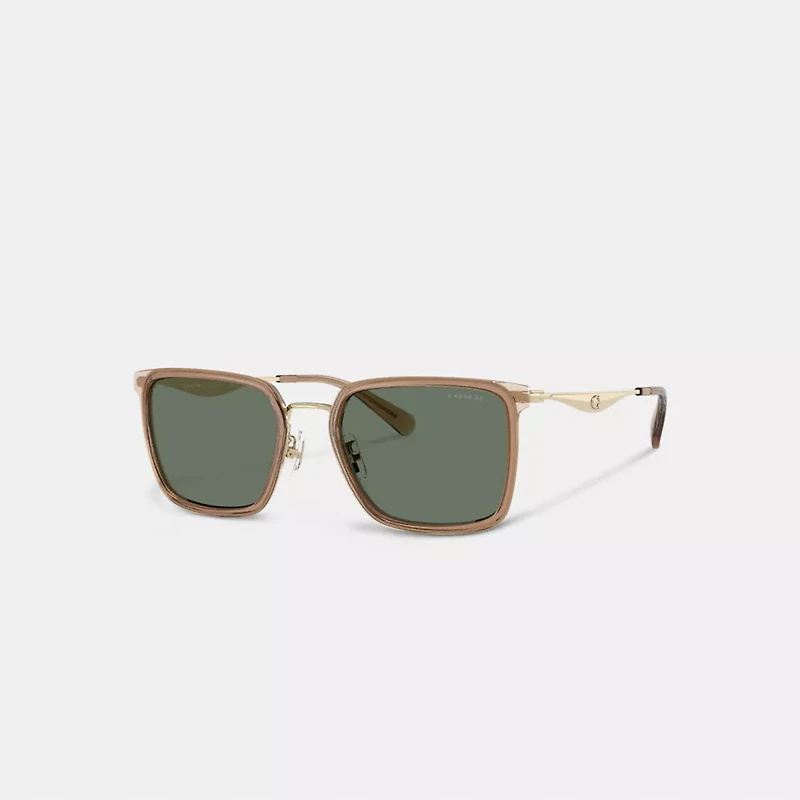 C Hardware Metal Square Sunglasses