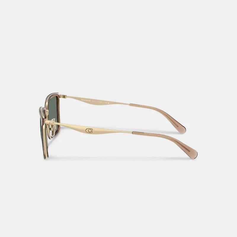 C Hardware Metal Square Sunglasses