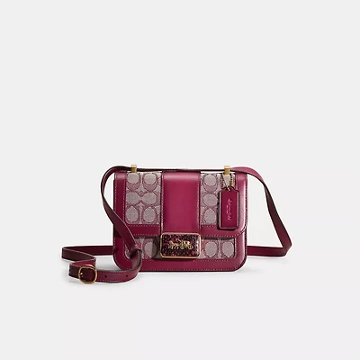 Restored Alie Shoulder Bag 18 In Signature Jacquard With Snakeskin Detail