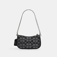 Swinger Bag 20 With Chain In Crystal Signature Jacquard