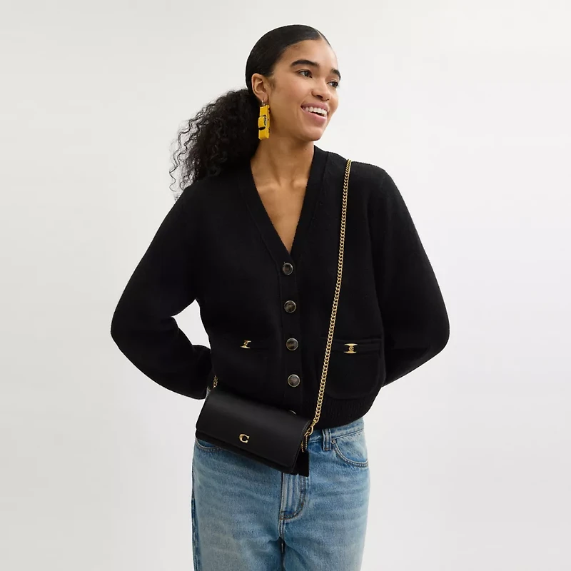 Evie Long Wallet With Chain